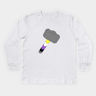 non binary thor pride Kids Long Sleeve T-Shirt